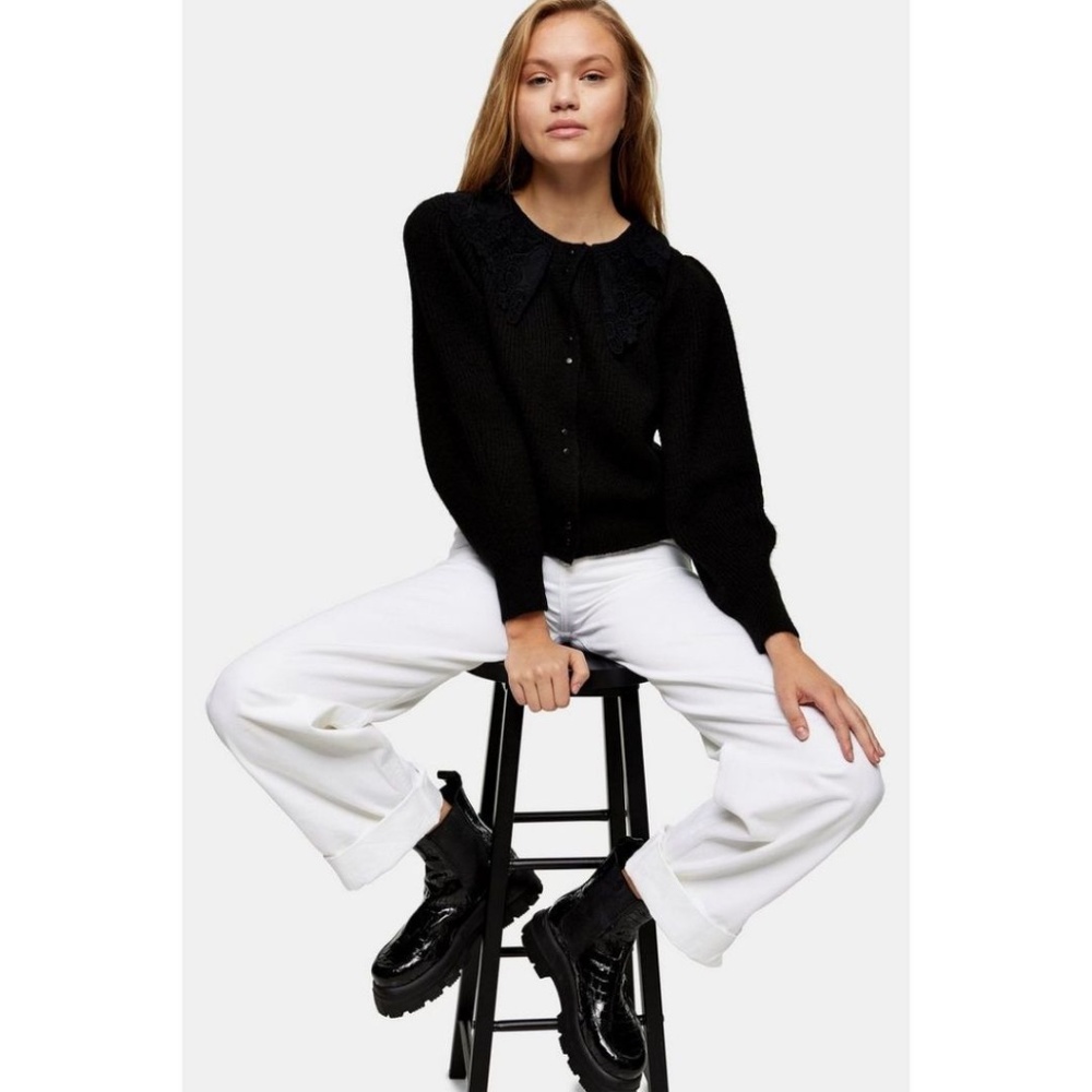 TOPSHOP Crochet Knitted Cardigan